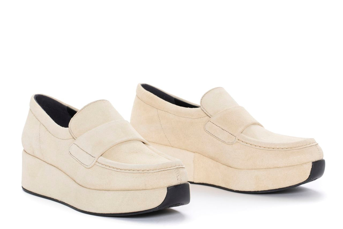 MOCASIN PLATAFORMA CERTIER VELOUR PANNA