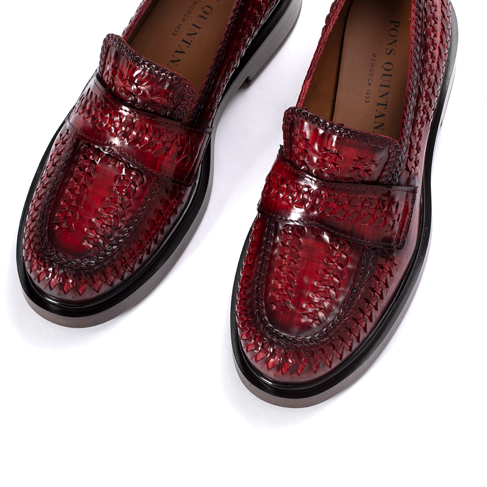 SELINE NEPAL CHERRY LOAFERS