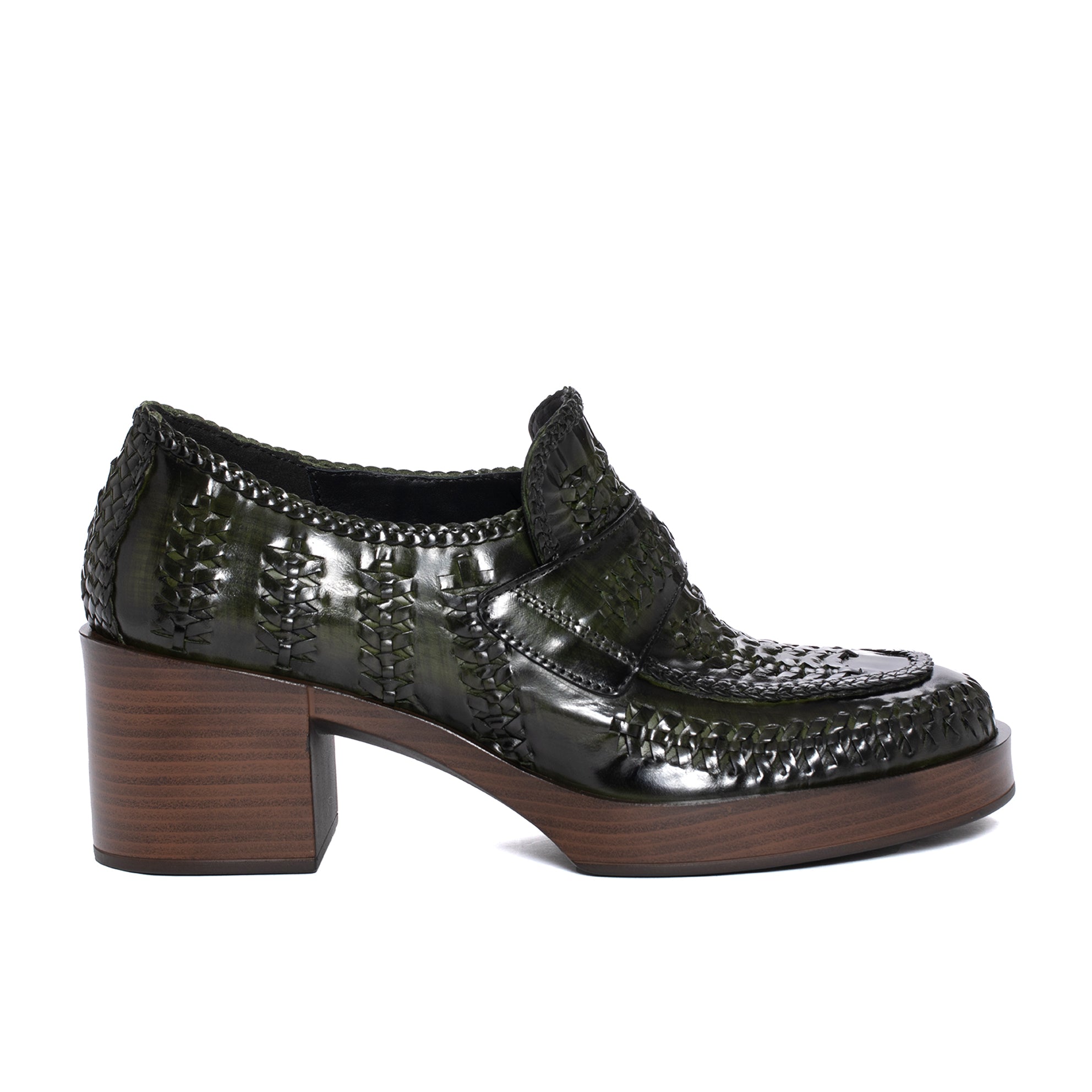 CRISTIN NEPAL MOSS HEEL SHOE