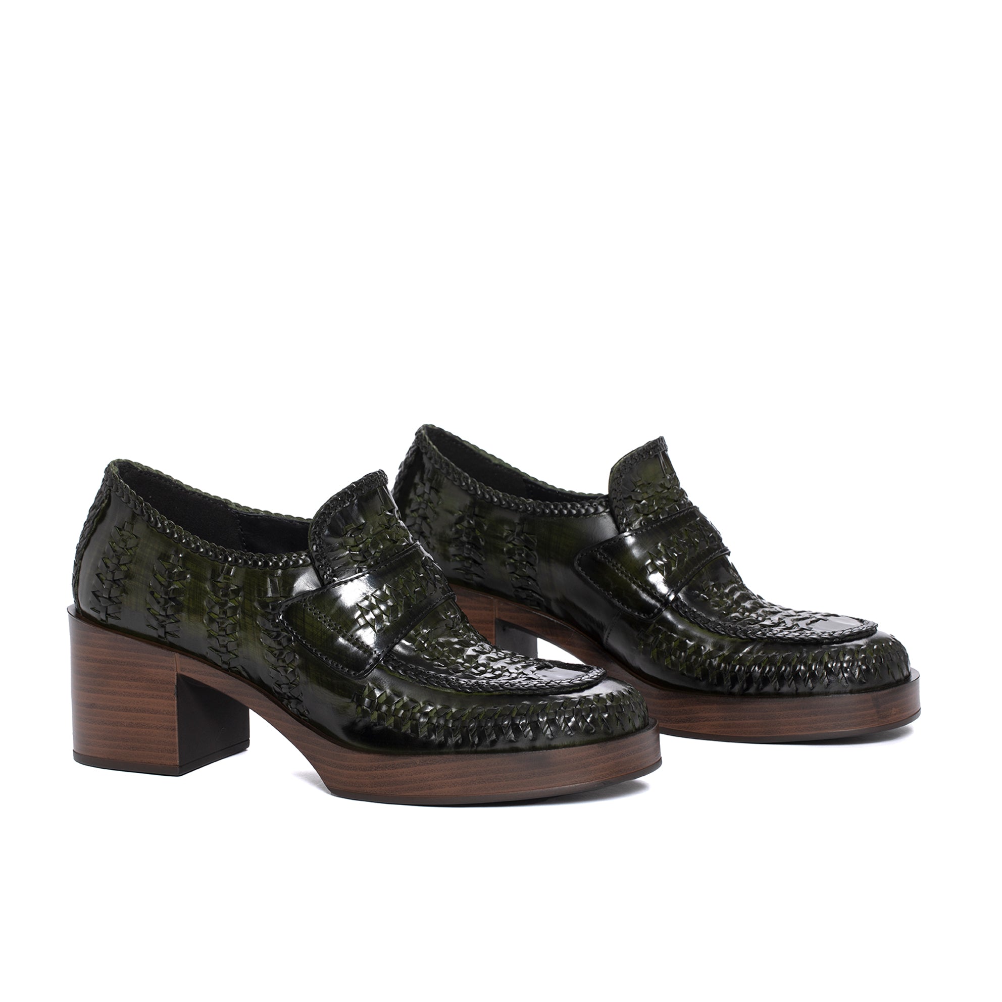 CRISTIN NEPAL MOSS HEEL SHOE