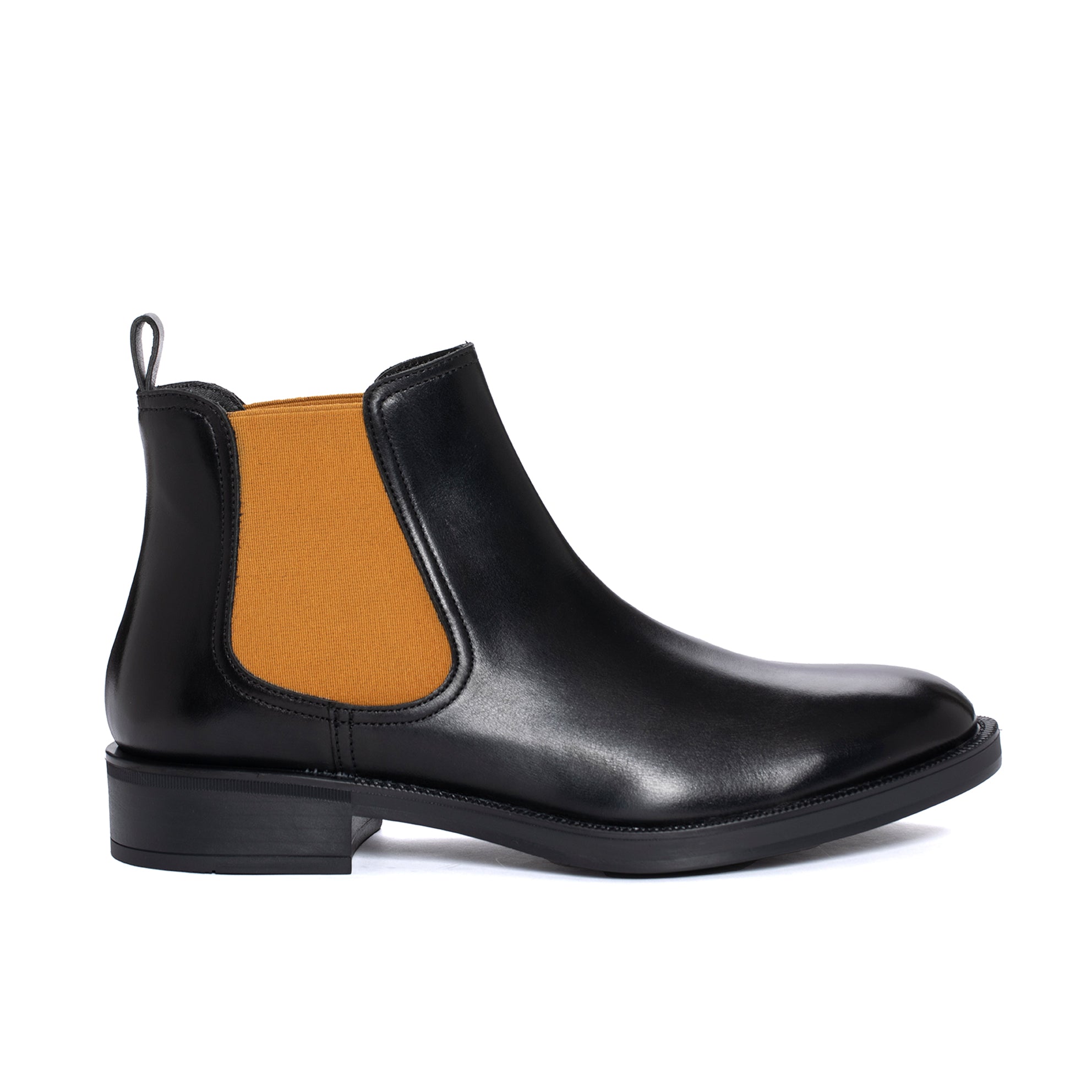 BOTIN PLANO OMEGA NEPAL NEGRO - MOSTAZA