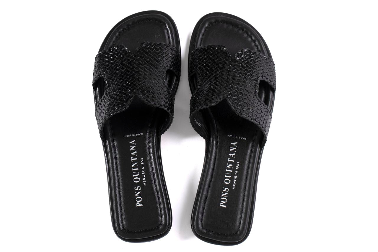 SANDALIA PLANA TINA NEGRO
