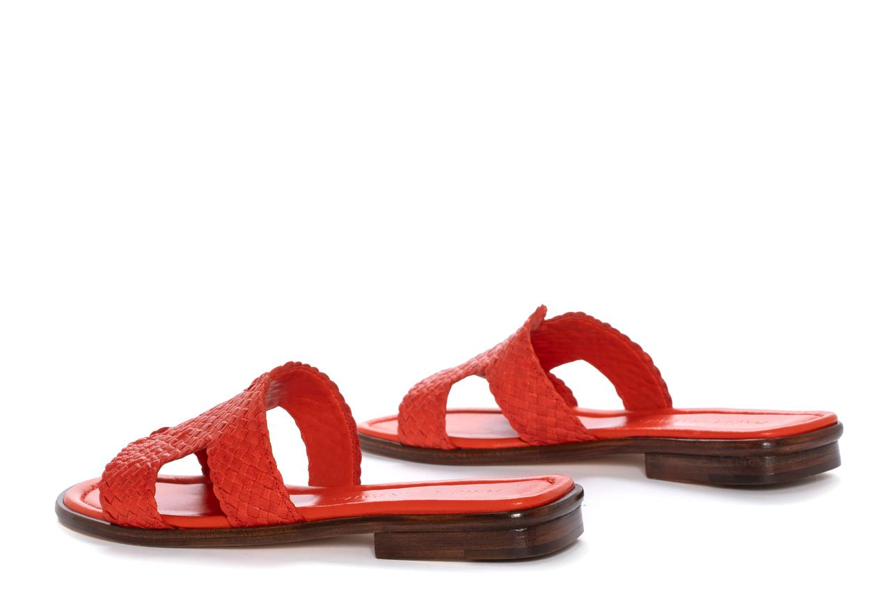 SANDALIA PLANA TINA MANDARINA