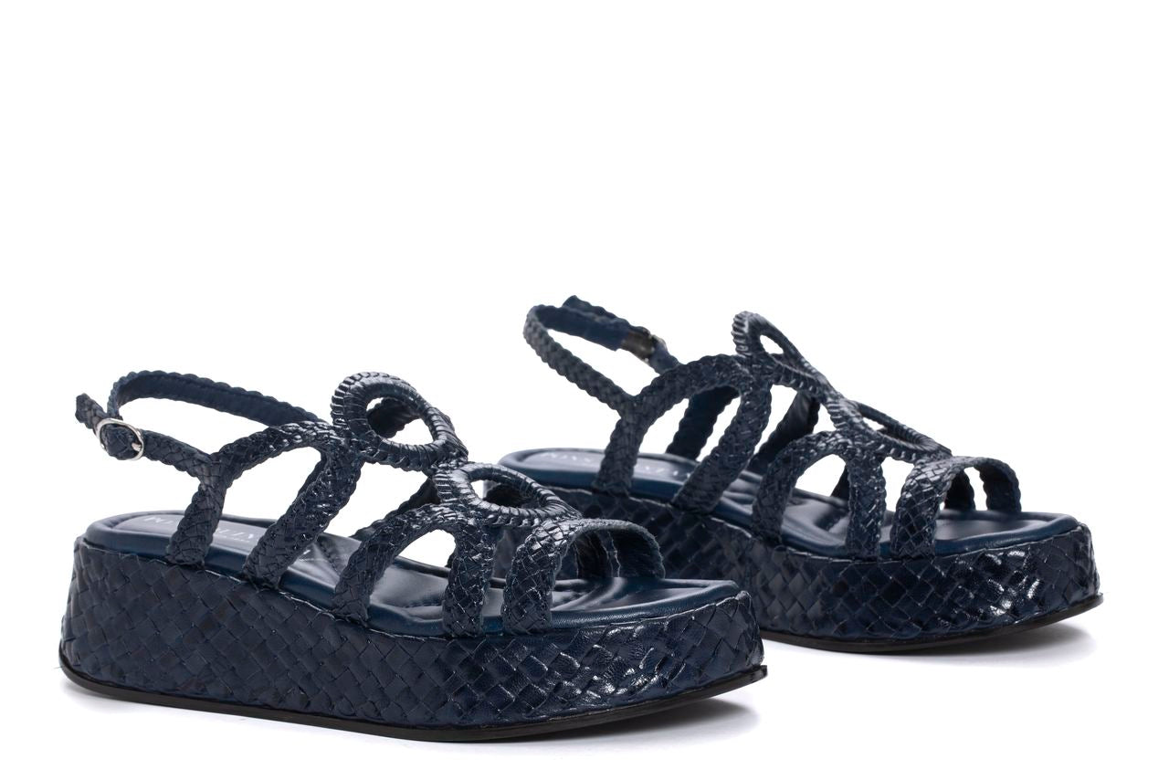 MAUI BLUE PLATFORM SANDAL