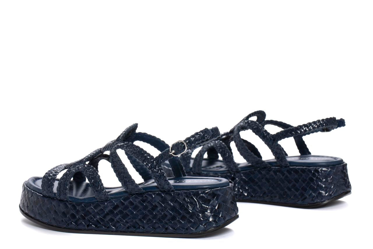 MAUI BLUE PLATFORM SANDAL