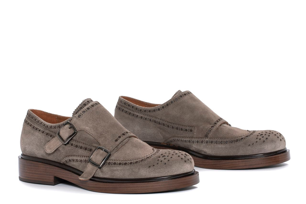 ZAPATO PLANO SELINE VELOUR TOPO