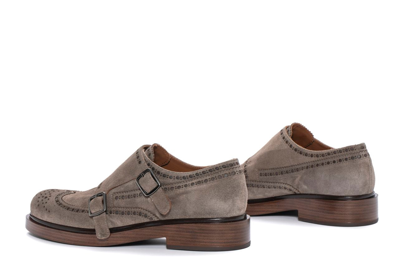 ZAPATO PLANO SELINE VELOUR TOPO