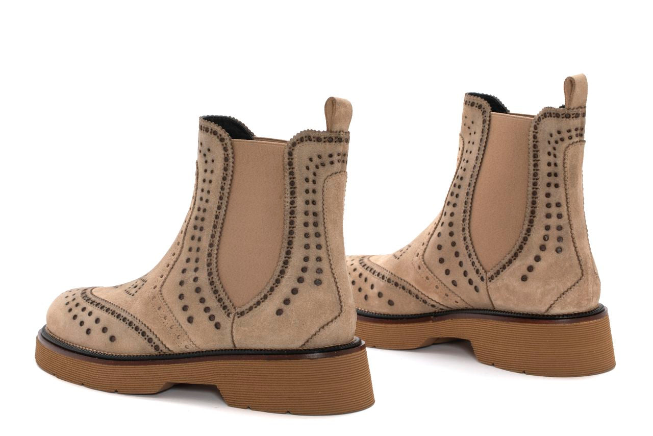BOTIN PLATAFORMA JIMMY VELOUR CAMEL