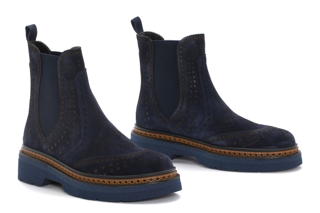 YANNY VELOUR OCEAN PLATFORM ANKLE BOOT