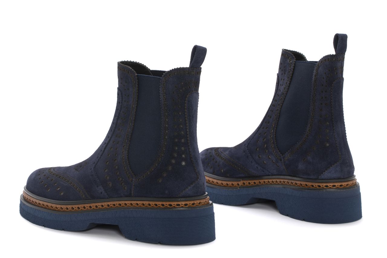 YANNY VELOUR OCEAN PLATFORM ANKLE BOOT