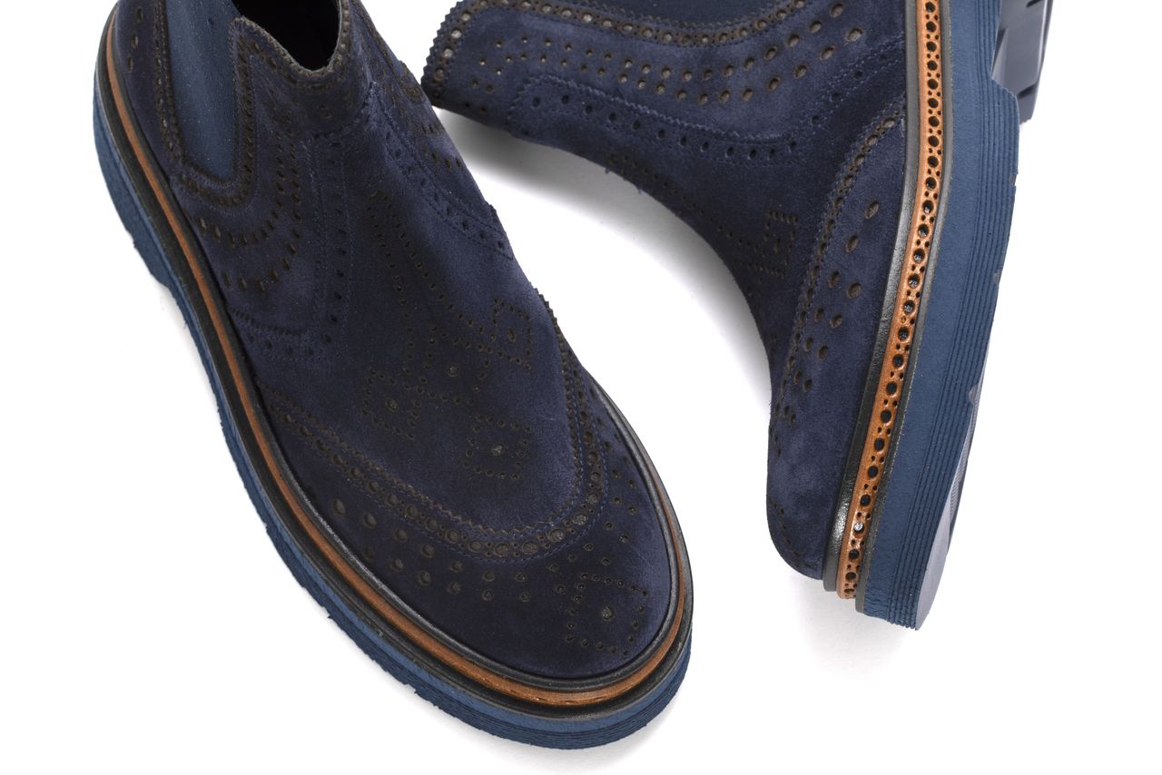 YANNY VELOUR OCEAN PLATFORM ANKLE BOOT