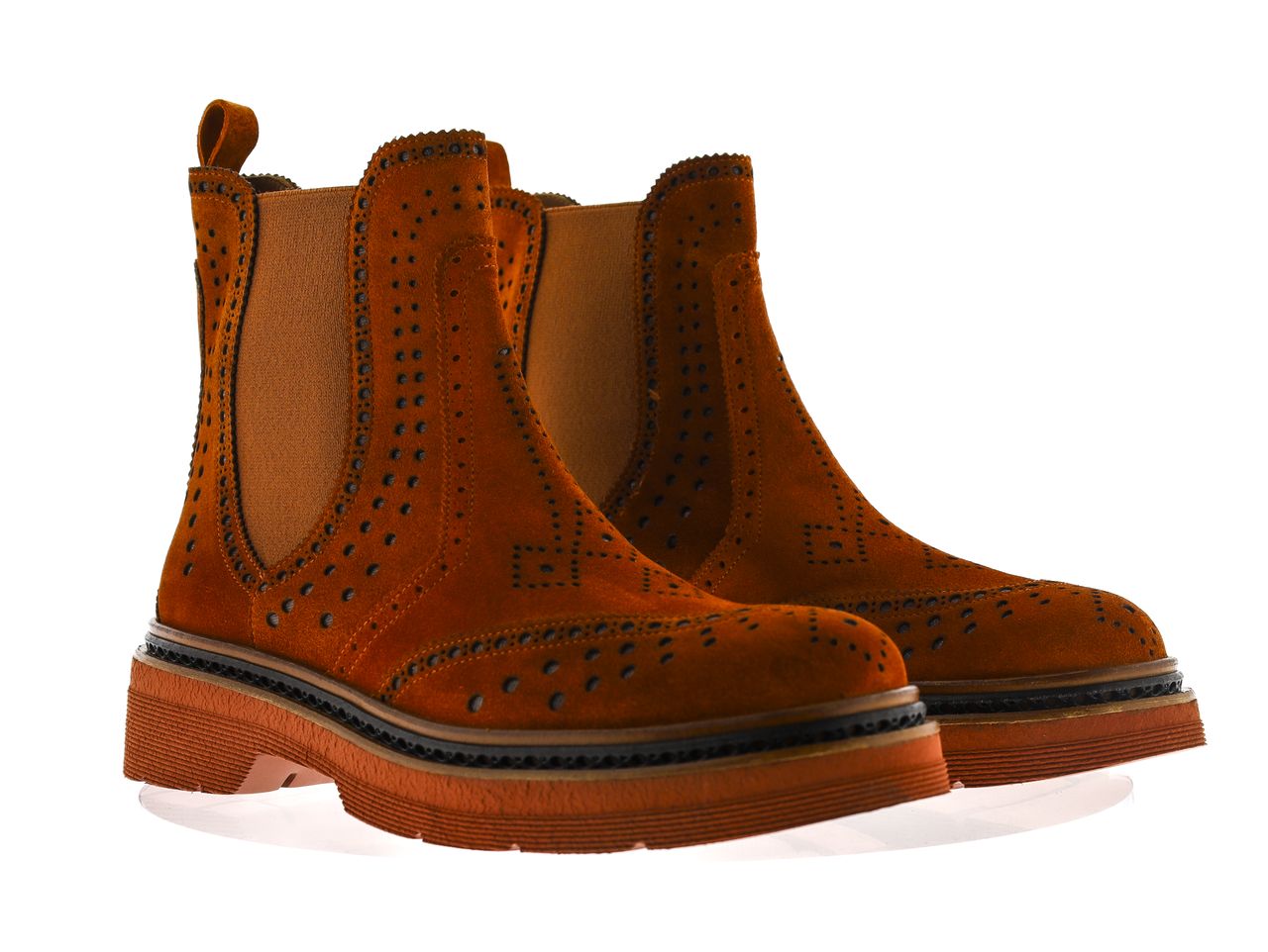 BOTIN PLATAFORMA YANNY VELOUR COGNAC
