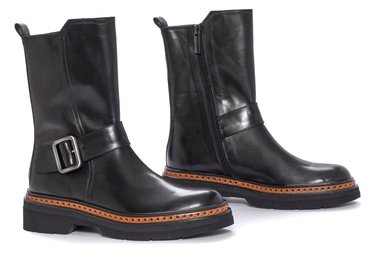 BOTIN PLATAFORMA YANNY MAKETE NEGRO