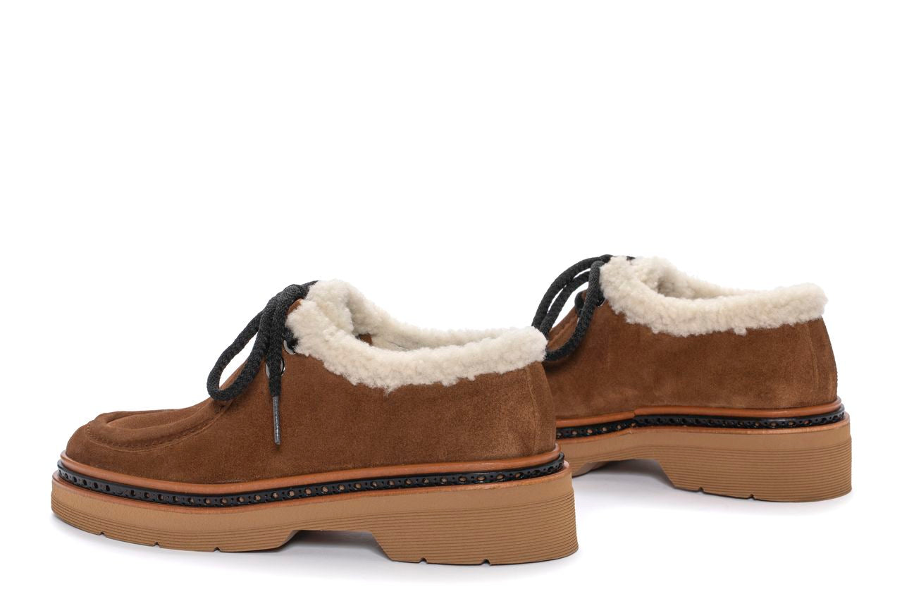 BLUCHER PLATAFORMA YANNY VELOUR TOFFE