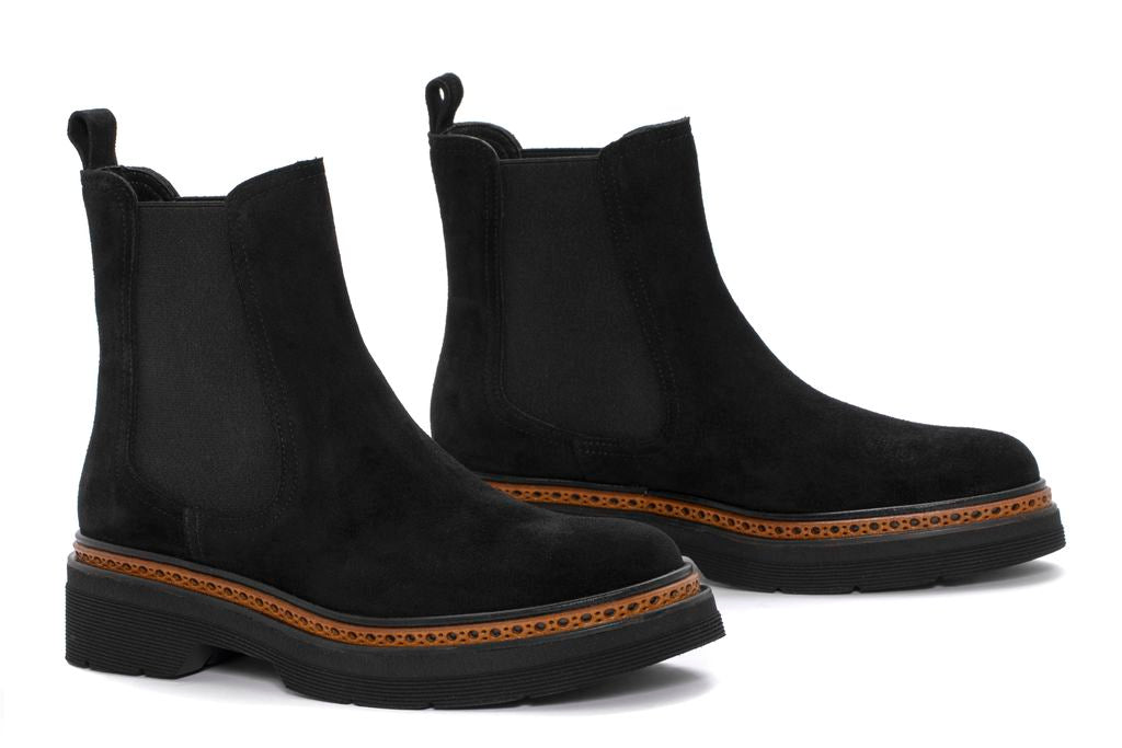 BOTIN PLATAFORMA YANNY VELOUR NEGRO