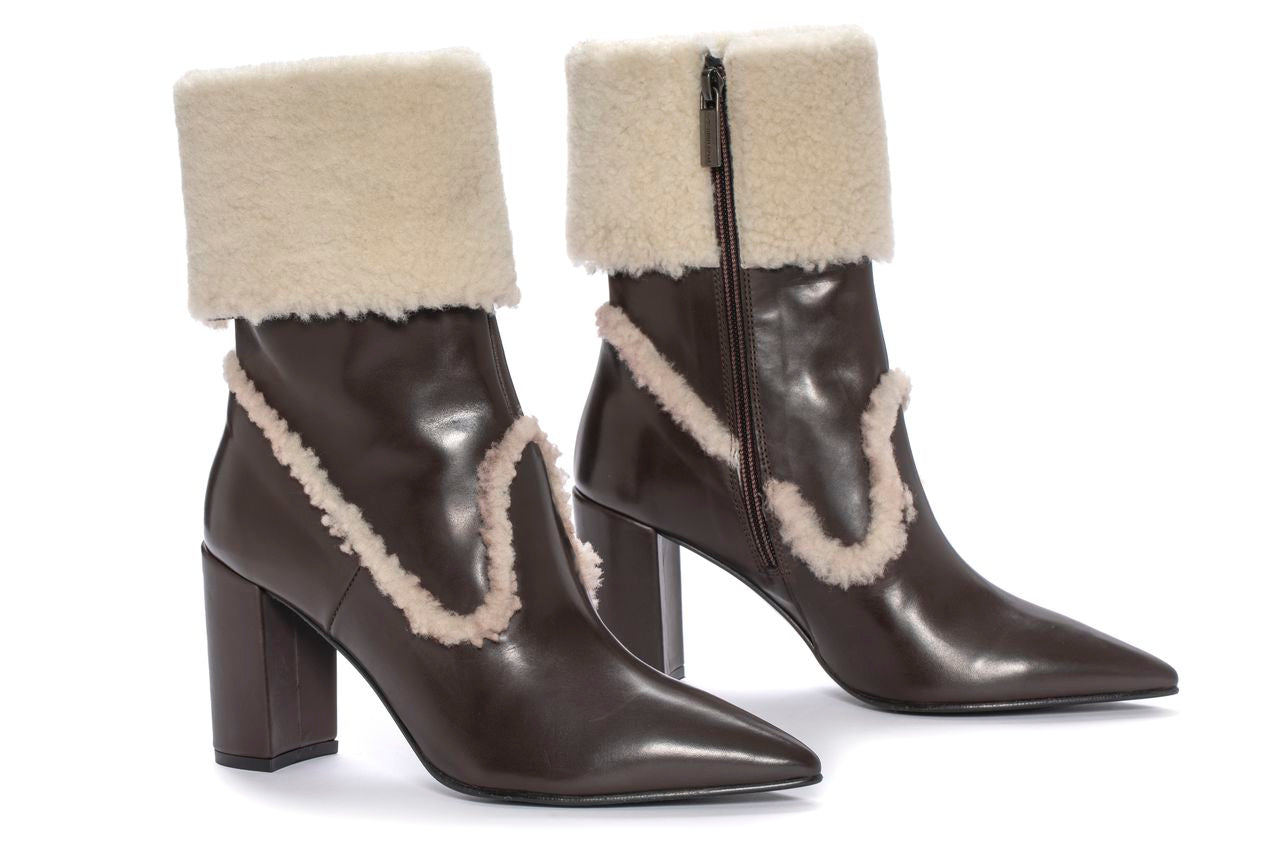 BOTIN TACON APRIL BABY CALF EXPRESS + MOUTON BEIGE