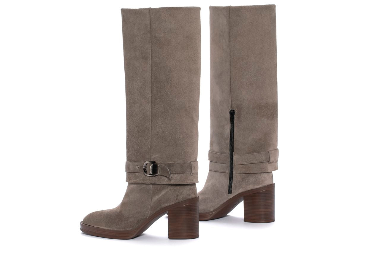 BOTA TACON MABEL VELOUR TOPO