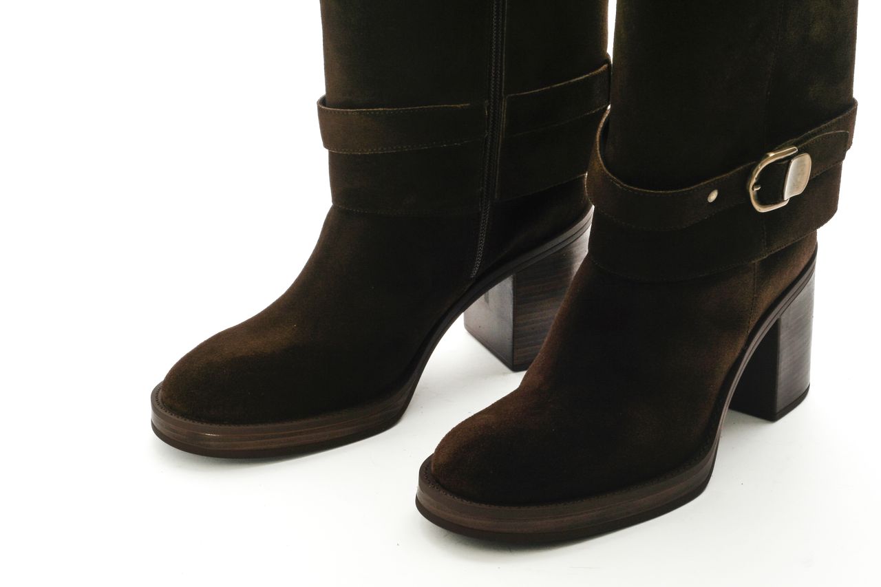 BOTA TACON MABEL VELOUR EBANO