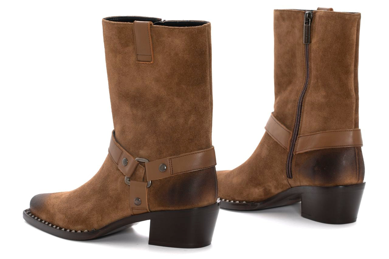 BOTA COWBOY IVETTE VELOUR TOFFE