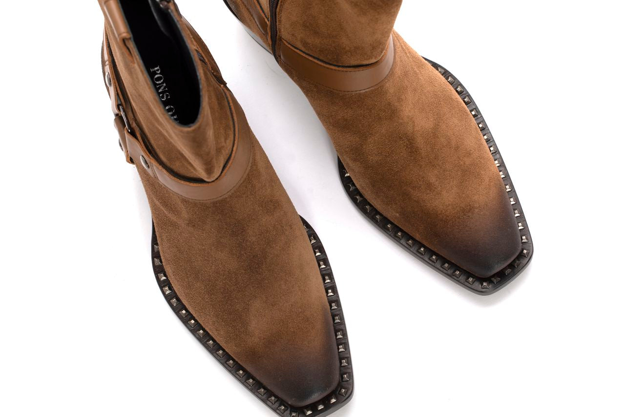 BOTA COWBOY IVETTE VELOUR TOFFE