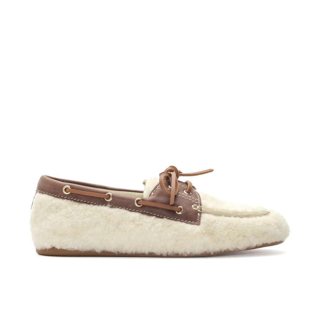 MOCASIN NAUTICO LINA MOUTON BEIGE+MAKETE TOFFE