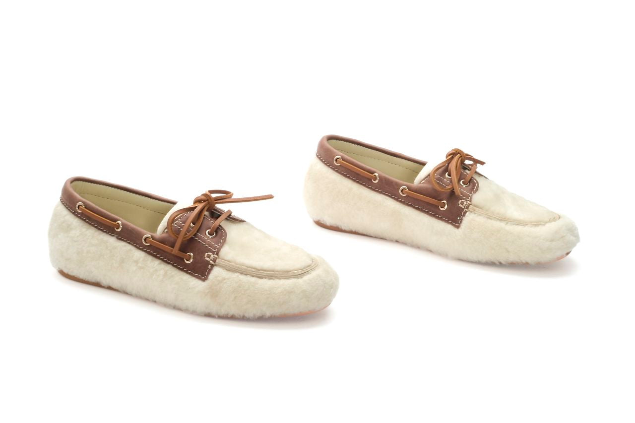 MOCASIN NAUTICO LINA MOUTON BEIGE+MAKETE TOFFE