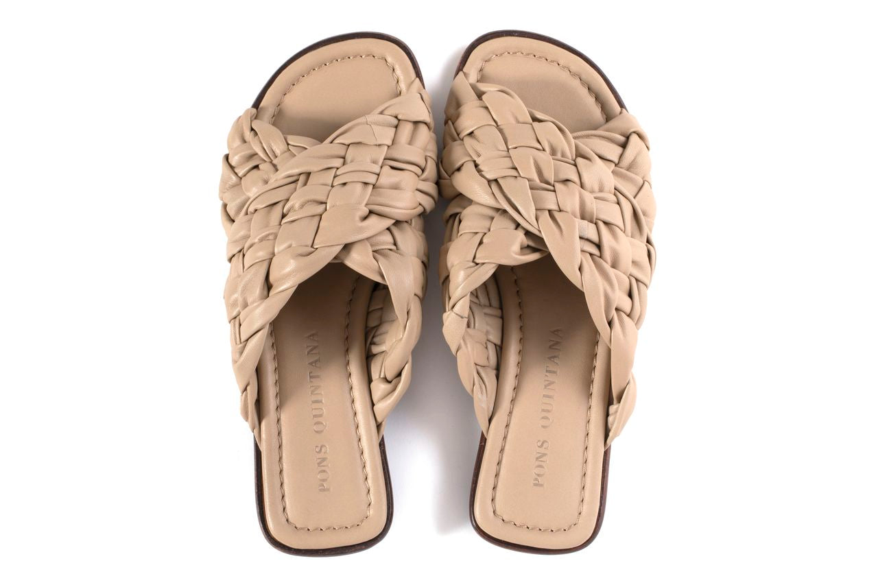 TINA FLAT SANDAL NAPA TAUPE