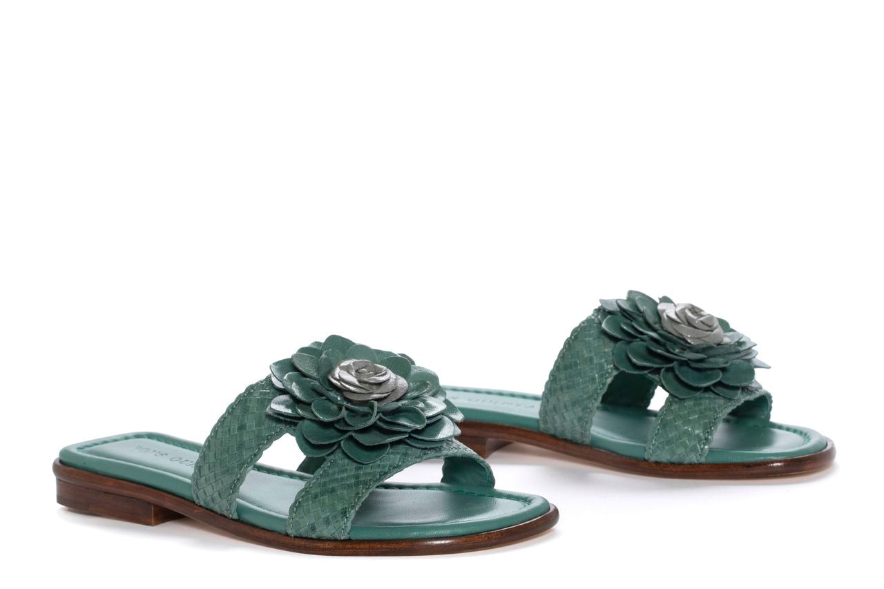 SANDALIA PLANA TINA PETROL