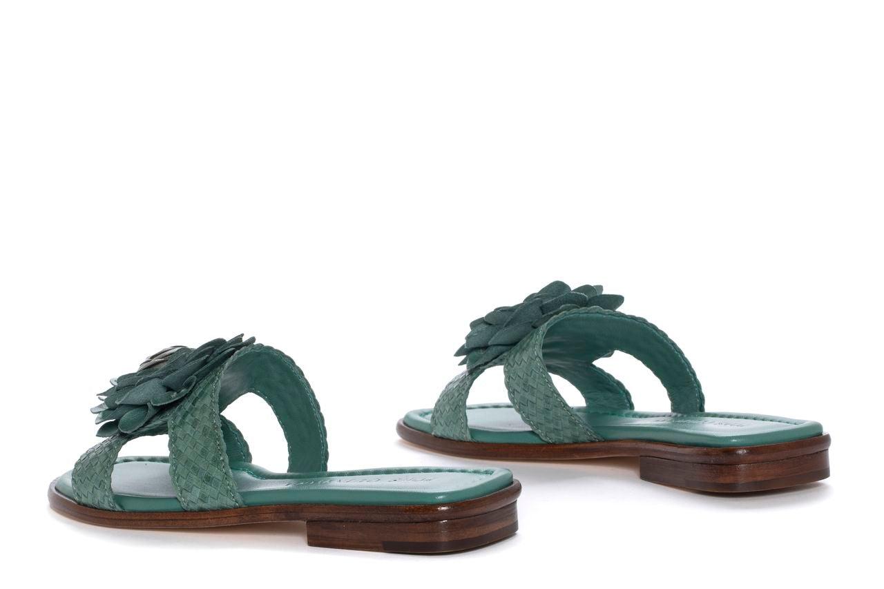 SANDALIA PLANA TINA PETROL