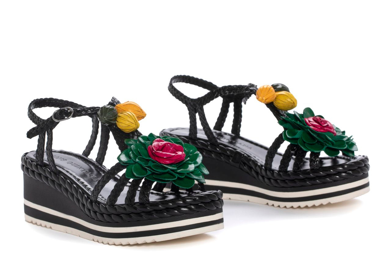 SANDALIA PLATAFORMA PADOVA NEGRO