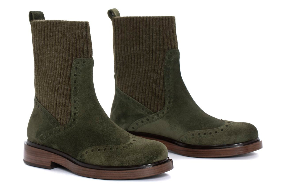 BOTIN SELINE VELOUR+LANA STRECH MUSGO