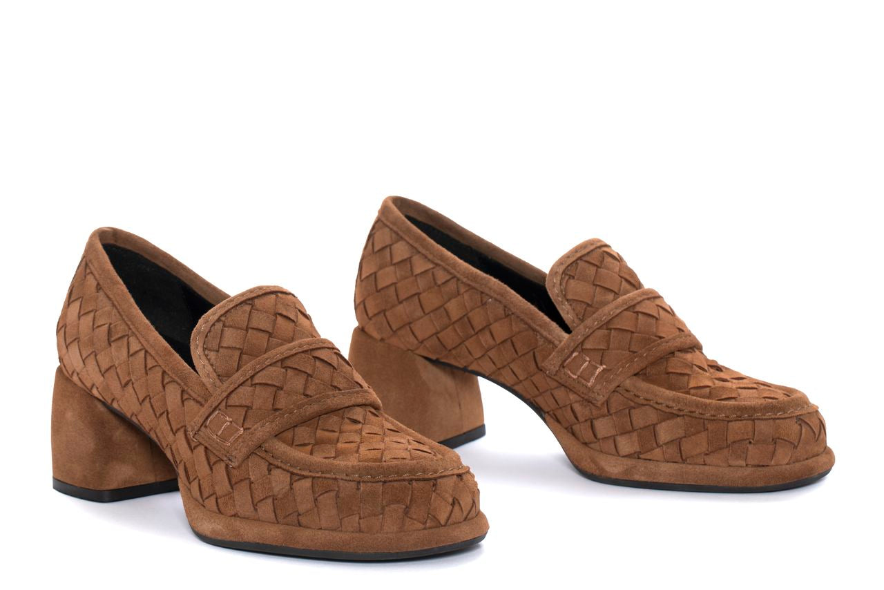 MOCASIN EMILIA VELOUR 10MM TOFFE
