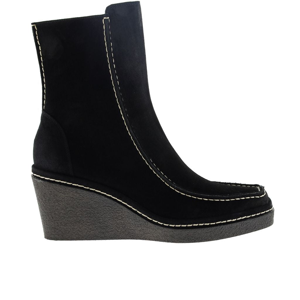 BOTIN PLATAFORMA ESTELA VELOUR NEGRO