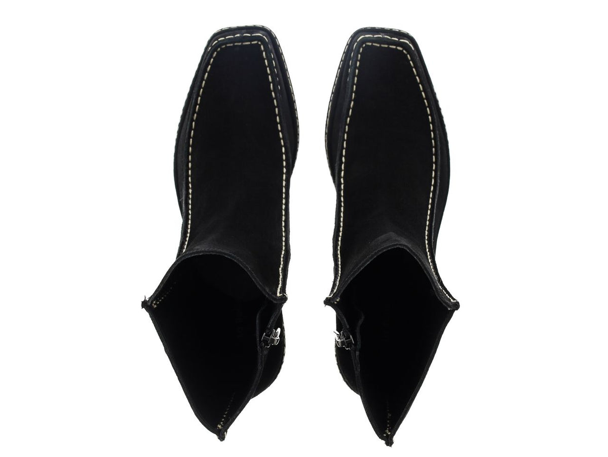 BOTIN PLATAFORMA ESTELA VELOUR NEGRO