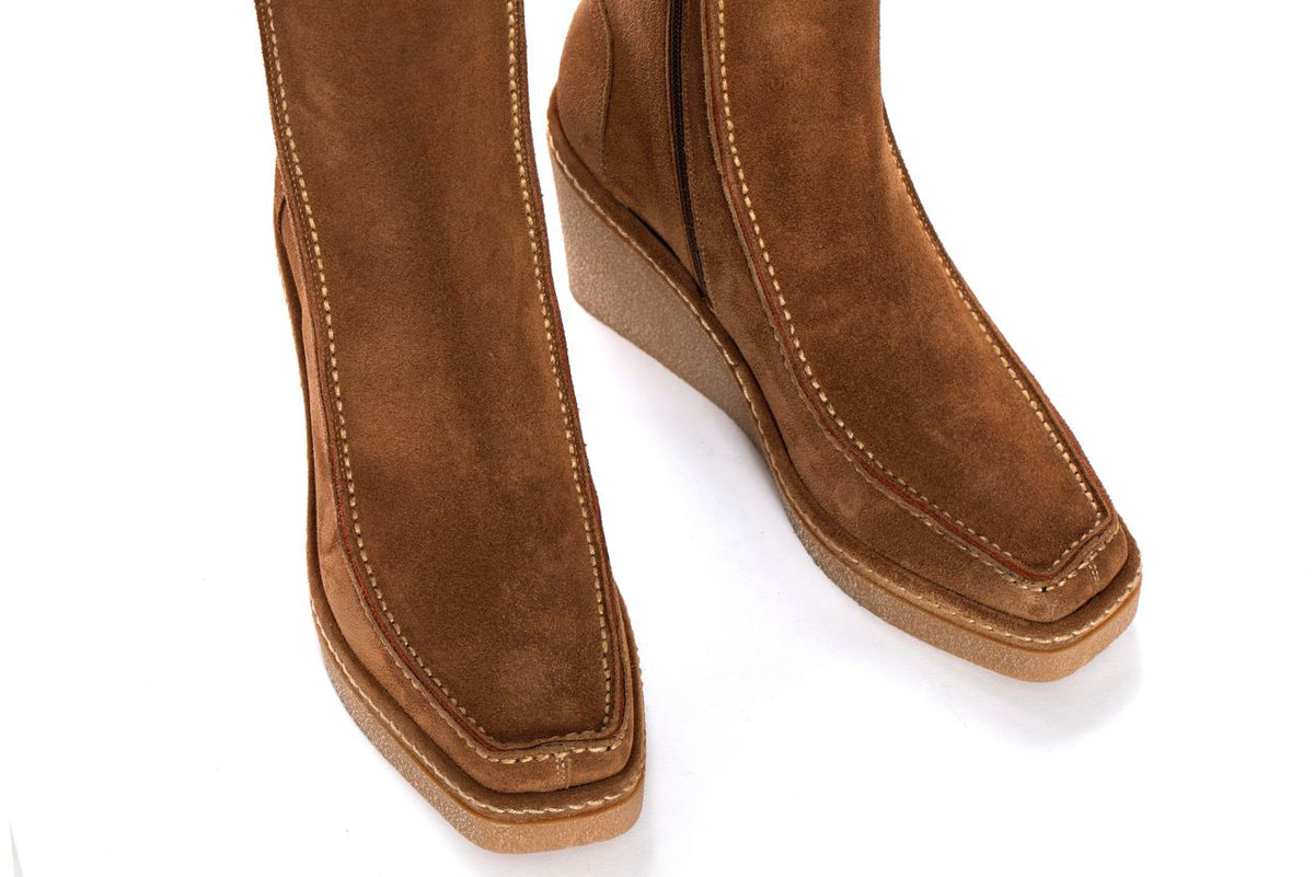 BOTIN PLATAFORMA ESTELA VELOUR TOFFE