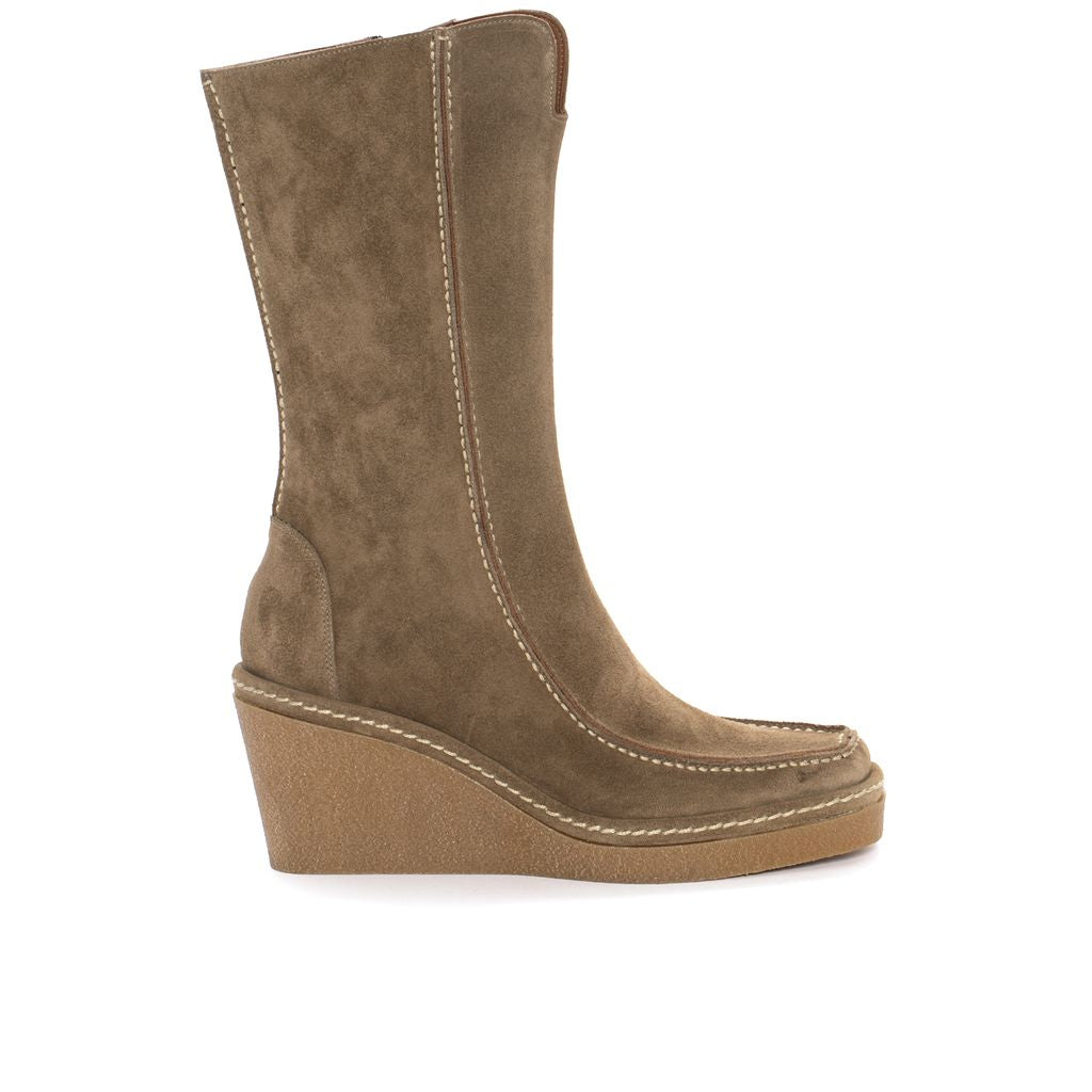 BOTA ESTELA VELOUR TAUPE