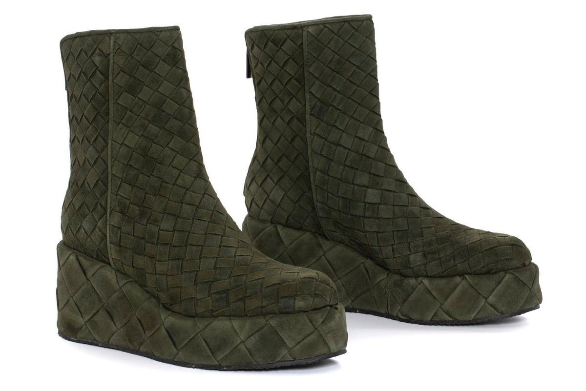 BOTIN PLATAFORMA DALIA VELOUR MUSGO