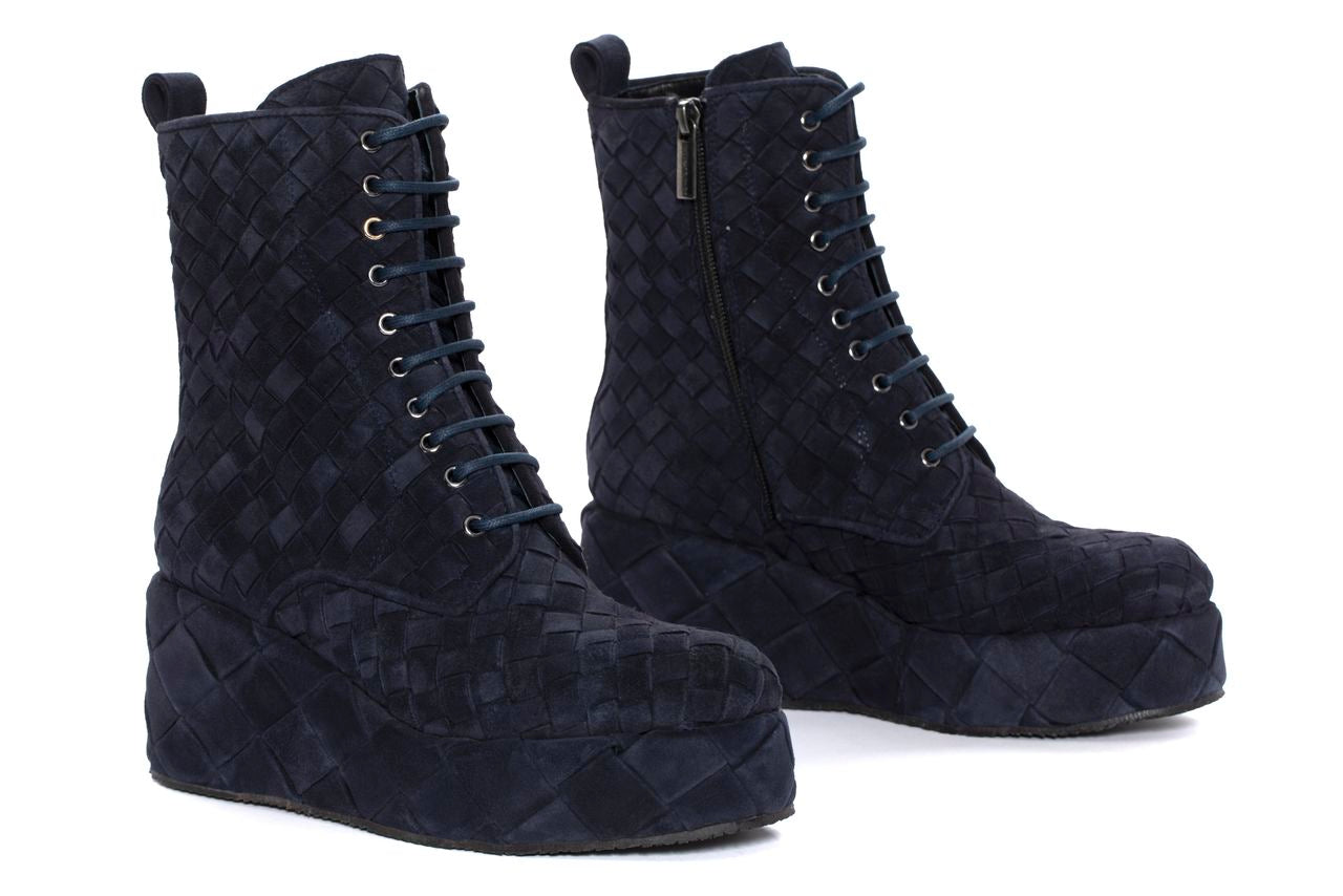 BOTIN PLATAFORMA DALIA VELOUR 12 MM OCEANO