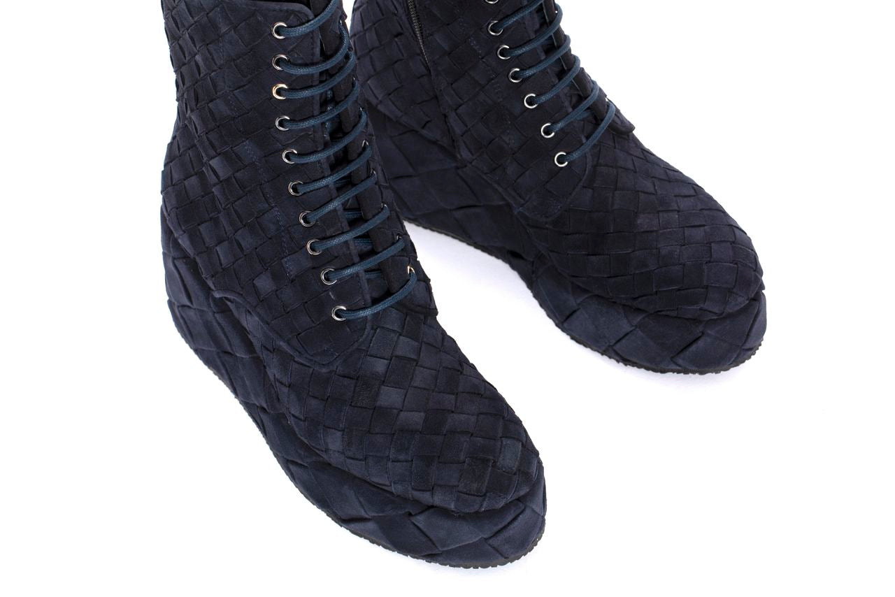 BOTIN PLATAFORMA DALIA VELOUR 12 MM OCEANO