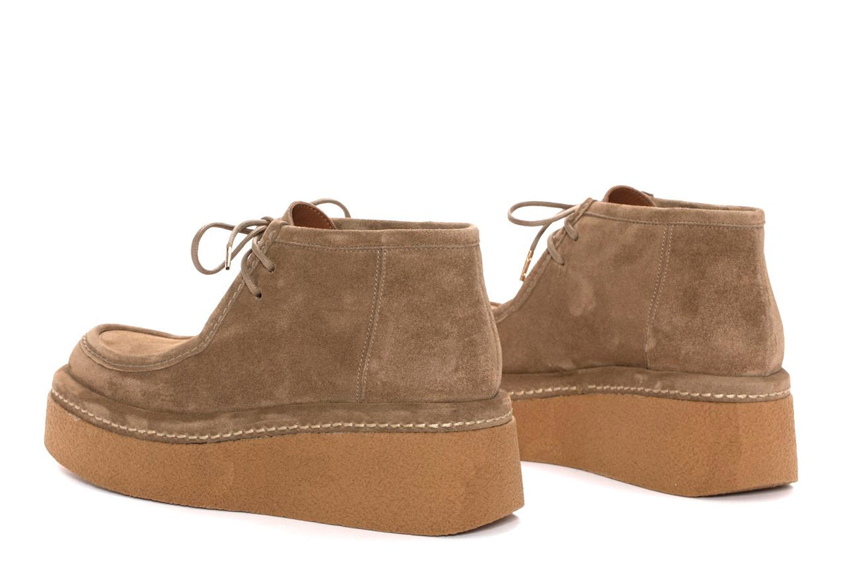 BOTIN PLATAFORMA KIARA VELOUR TAUPE