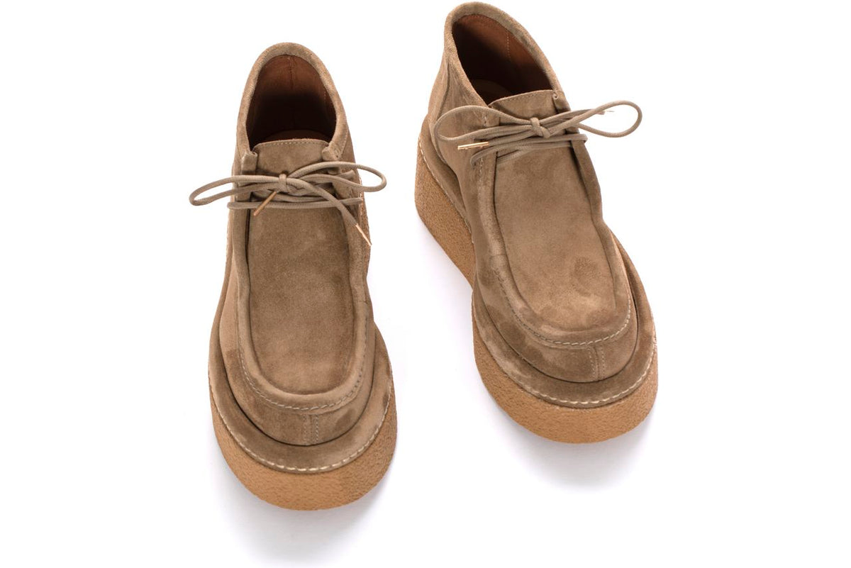 BOTIN PLATAFORMA KIARA VELOUR TAUPE
