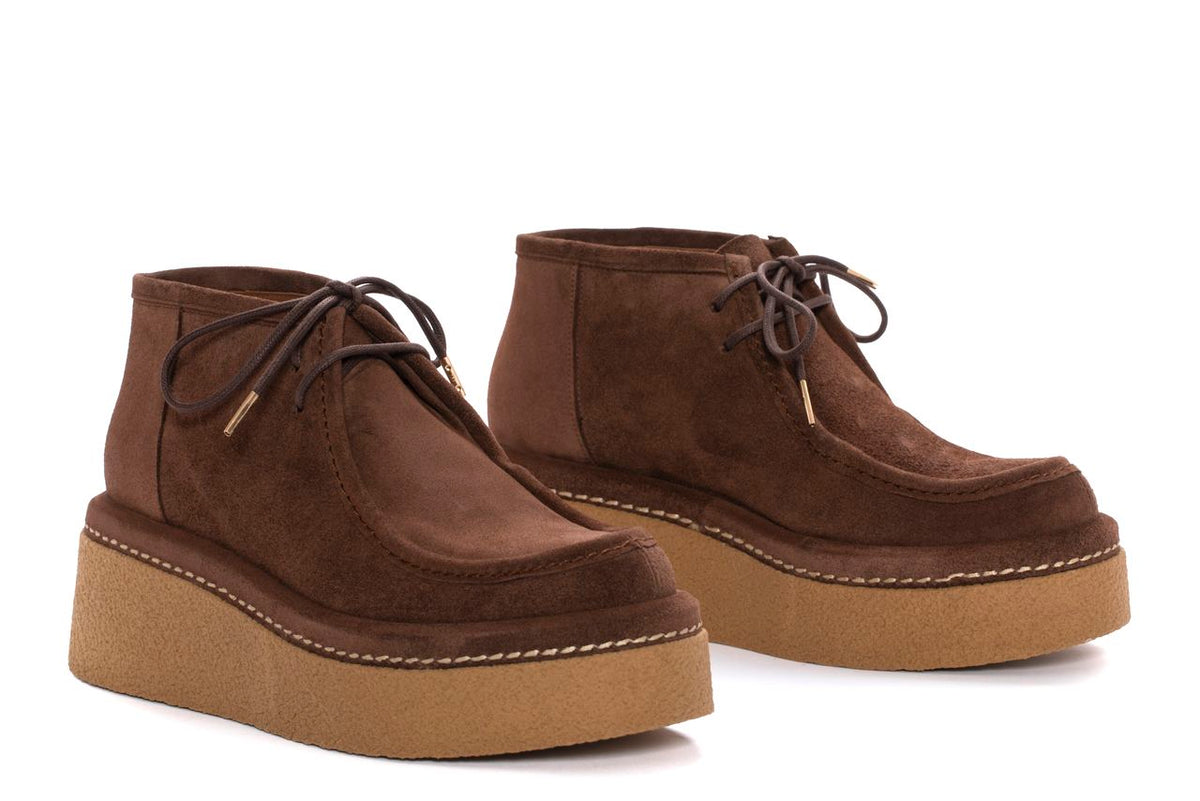 BOTIN PLATAFORMA KIARA VELOUR EBANO