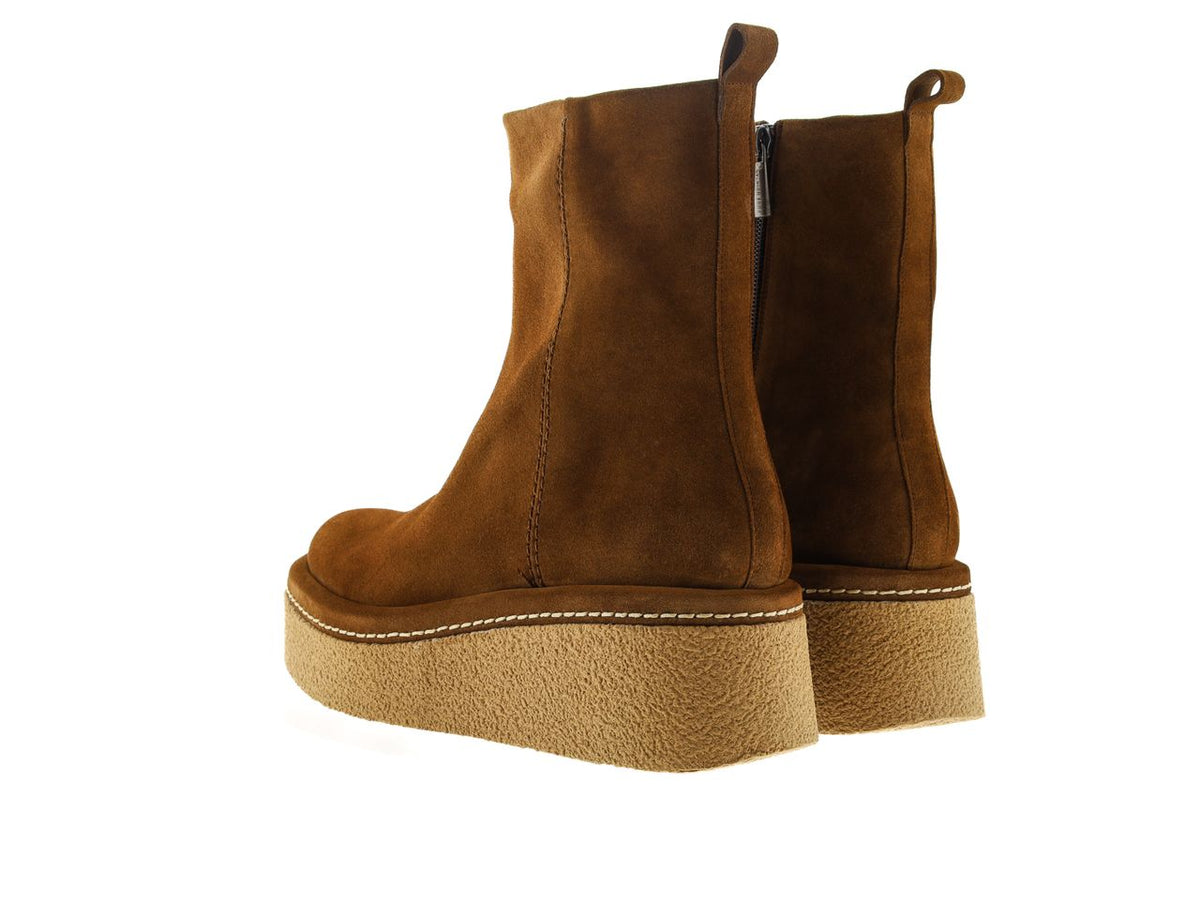 BOTIN PLATAFORMA KIARA VELOUR TOFFE