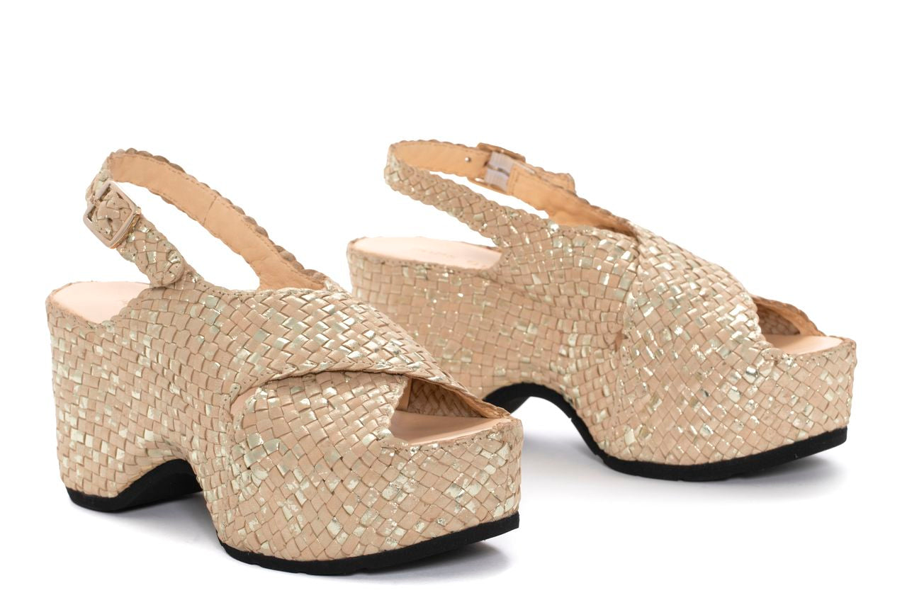 SANDALIA PLATAFORMA DELHI GAUDET IVORY