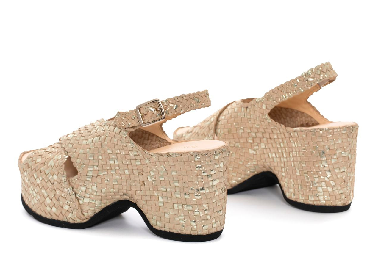 SANDALIA PLATAFORMA DELHI GAUDET IVORY
