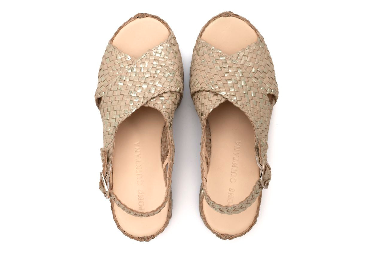SANDALIA PLATAFORMA DELHI GAUDET IVORY