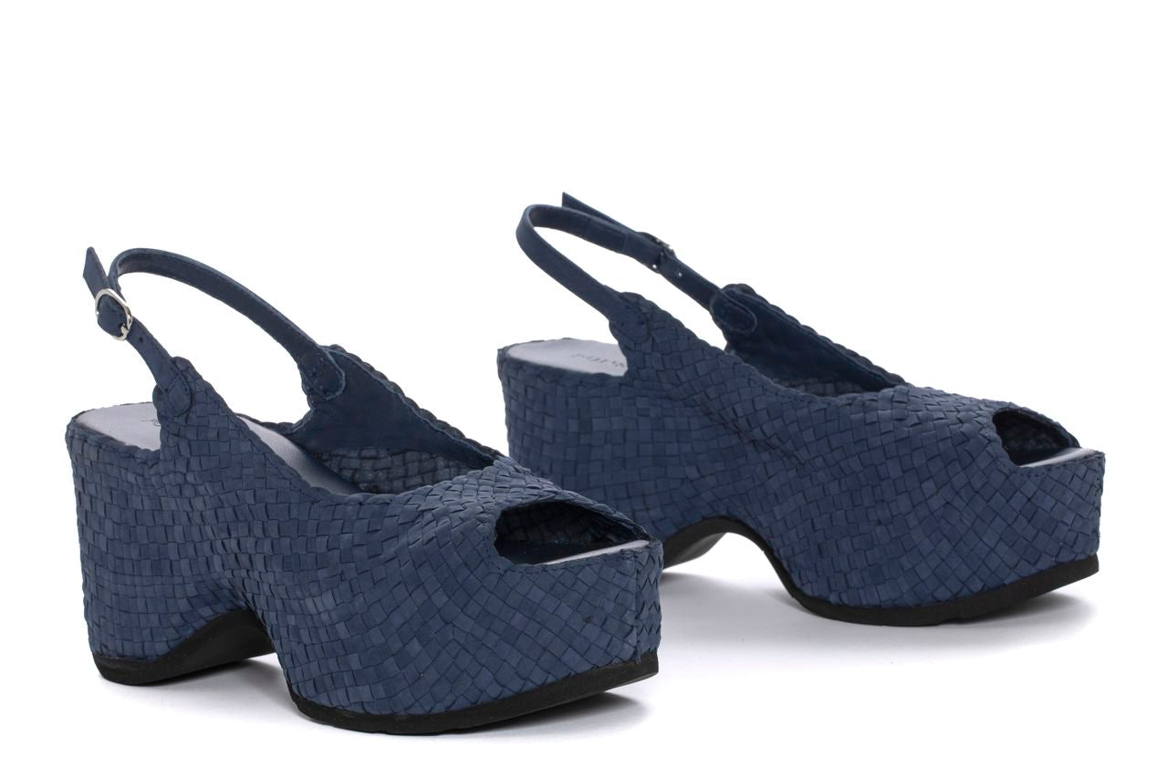 SANDALIA PLATAFORMA DELHI VELVET AZULON