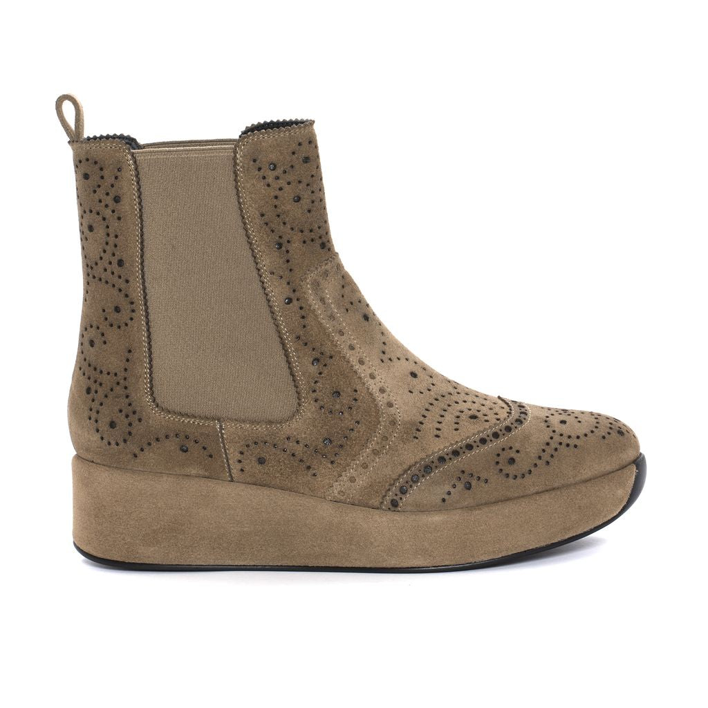BOTIN PLATAFORMA CERTIER VELOUR TAUPE