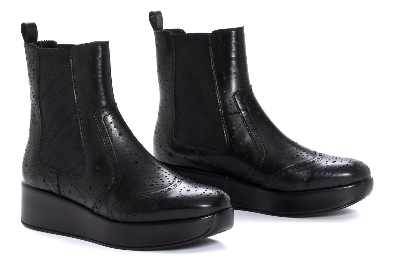 BOTIN PLATAFORMA CERTIER BABY CALF NEGRO