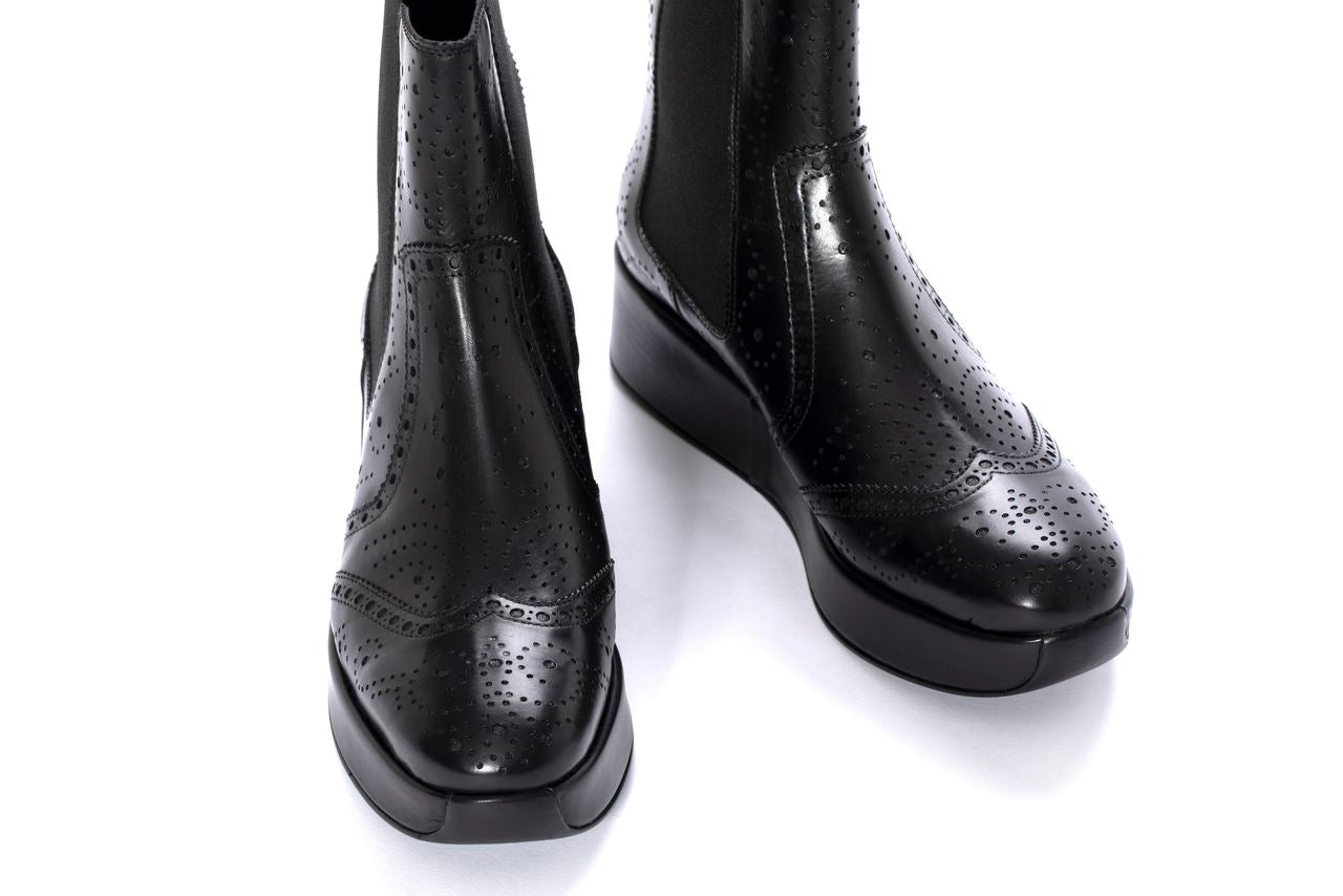 BOTIN PLATAFORMA CERTIER BABY CALF NEGRO